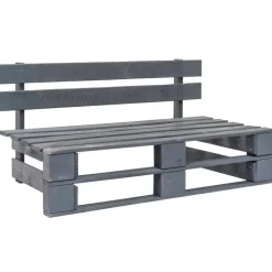 vidaXL - Tuinmiddenbank pallet - Grijs - Grenenhout Hot