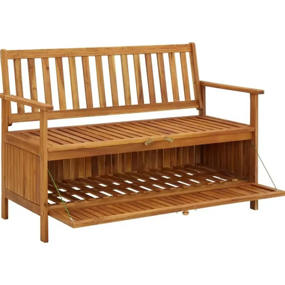 vidaXL - Tuinopbergbank - Bruin - Acaciahout- 120 cm Sale