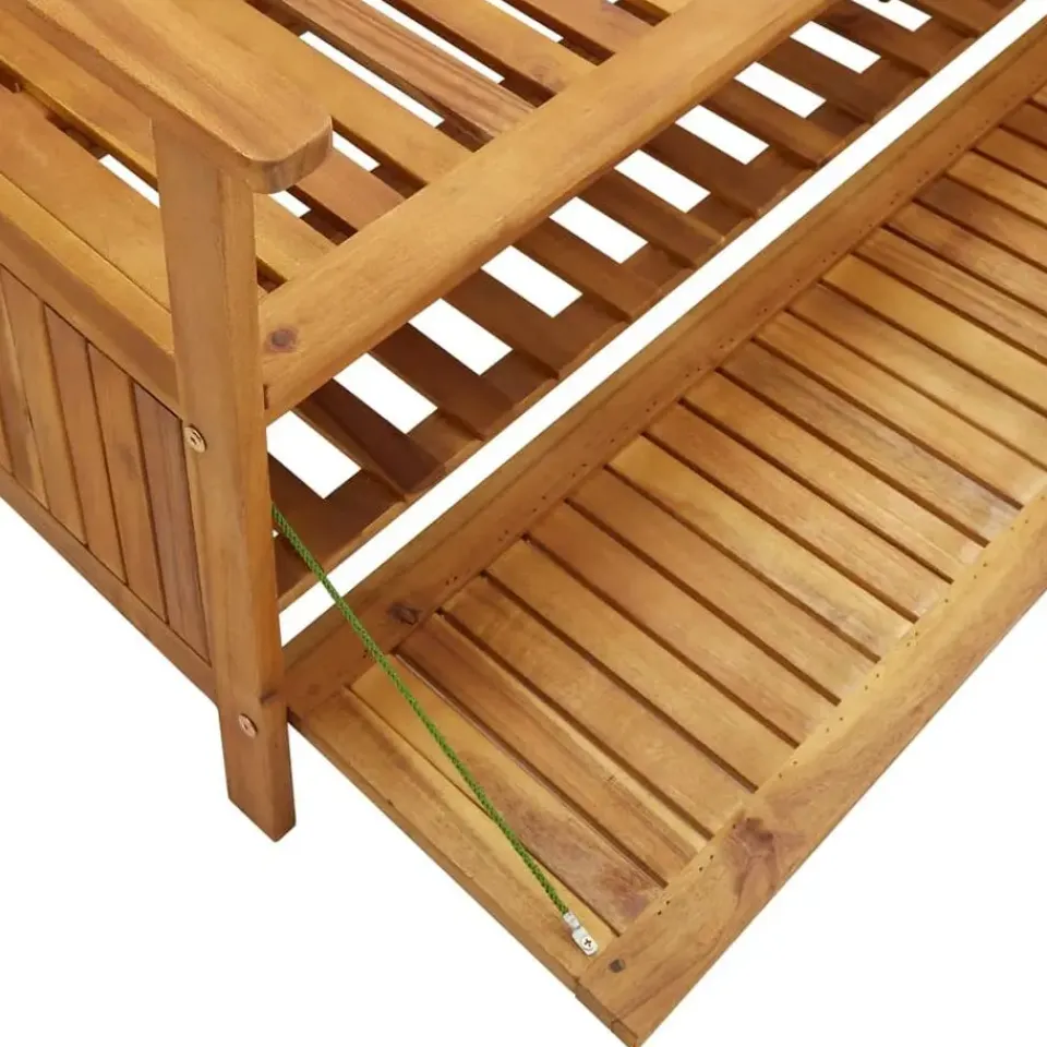 vidaXL - Tuinopbergbank - Bruin - Acaciahout- 120 cm Sale