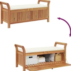 vidaXL - Tuinopbergbank - Bruin - Hout Outlet