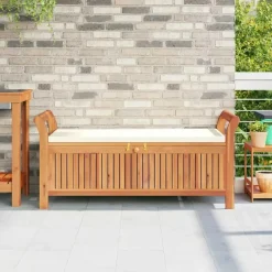 vidaXL - Tuinopbergbank - Bruin - Hout Outlet