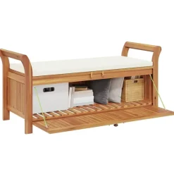 vidaXL - Tuinopbergbank - Bruin - Hout Outlet