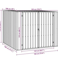 vidaXL - Tuinschuur - Antraciet - Staal Discount