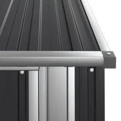 vidaXL - Tuinschuur - Antraciet - Staal Outlet