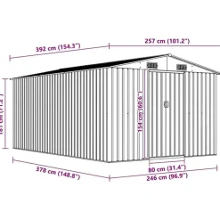 vidaXL - Tuinschuur - Antraciet - Staal Sale