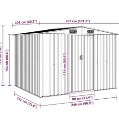 vidaXL - Tuinschuur - Antraciet - Staal Hot