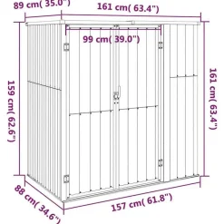 vidaXL - Tuinschuur - Grijs - Staal Best