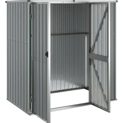 vidaXL - Tuinschuur - Grijs - Staal Best