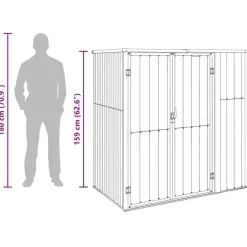 vidaXL - Tuinschuur - Grijs - Staal Best