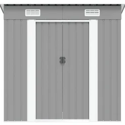 vidaXL - Tuinschuur - Grijs - Staal Discount