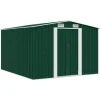 vidaXL - Tuinschuur - Groen - Staal Best