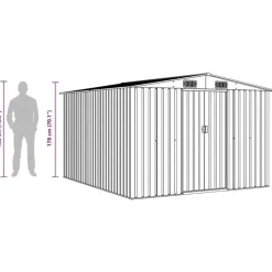 vidaXL - Tuinschuur - Groen - Staal Best