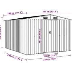 vidaXL - Tuinschuur - Groen - Staal Best
