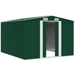 vidaXL - Tuinschuur - Groen - Staal Best