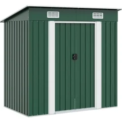 vidaXL - Tuinschuur - Groen - Staal Sale