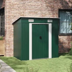 vidaXL - Tuinschuur - Groen - Staal Sale