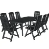 vidaXL - Tuinset - Antraciet - Kunststof - 9 stuks Best