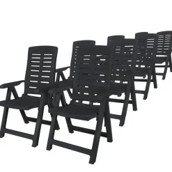 vidaXL - Tuinset - Antraciet - Kunststof - 9 stuks Best