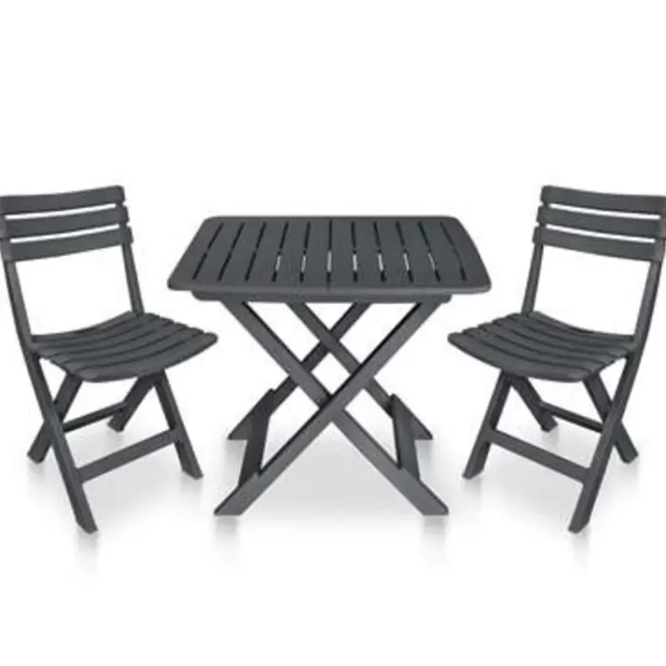 vidaXL - Tuinset - Antraciet - Kunststof Sale