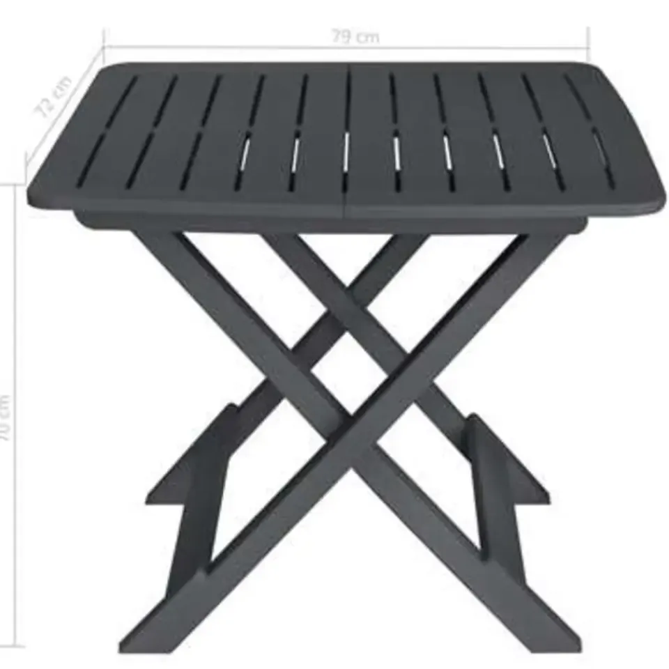 vidaXL - Tuinset - Antraciet - Kunststof Sale