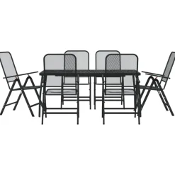 vidaXL - Tuinset - Antraciet - Metaal - 7 stuks Clearance