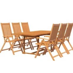 vidaXL - Tuinset - Bruin - Acaciahout - 7 stuks Outlet