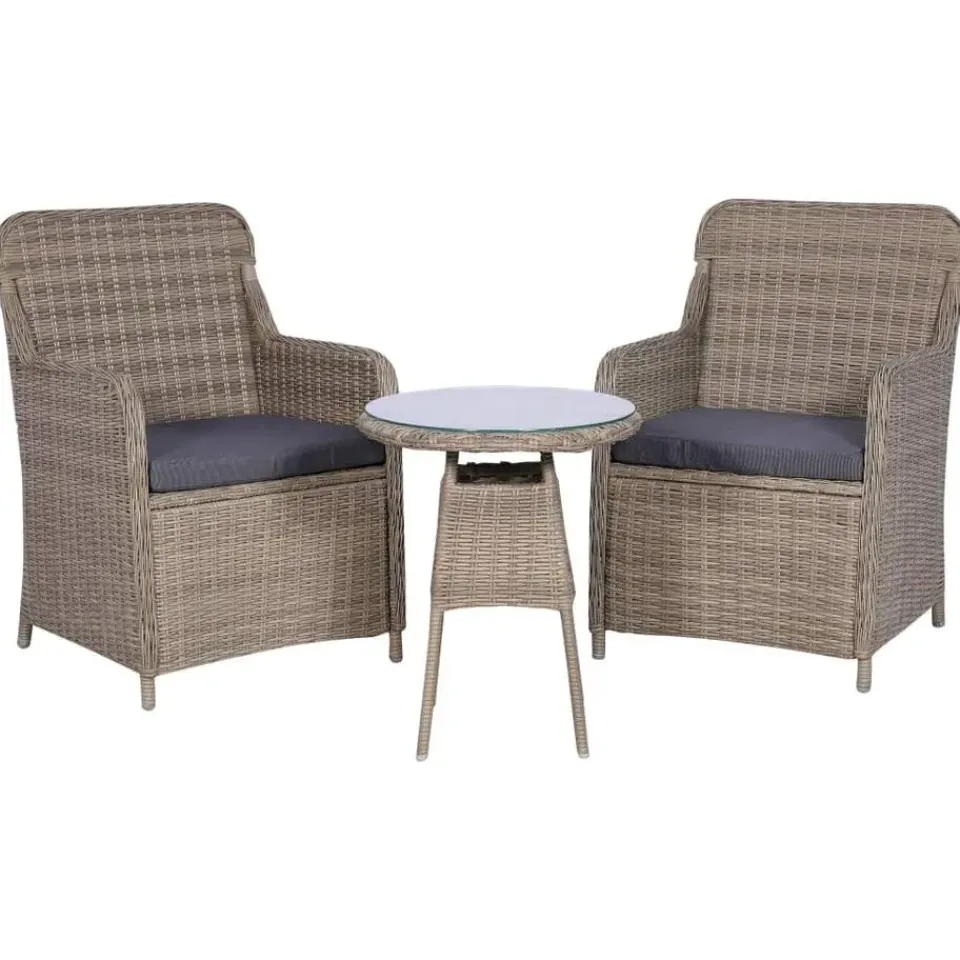vidaXL - Tuinset - Bruin - Poly rattan Online