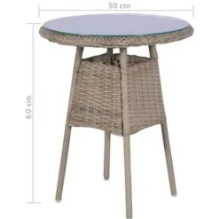vidaXL - Tuinset - Bruin - Poly rattan Online