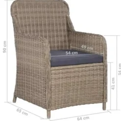 vidaXL - Tuinset - Bruin - Poly rattan Online