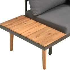 vidaXL - Tuinset - Grijs - Hout Outlet