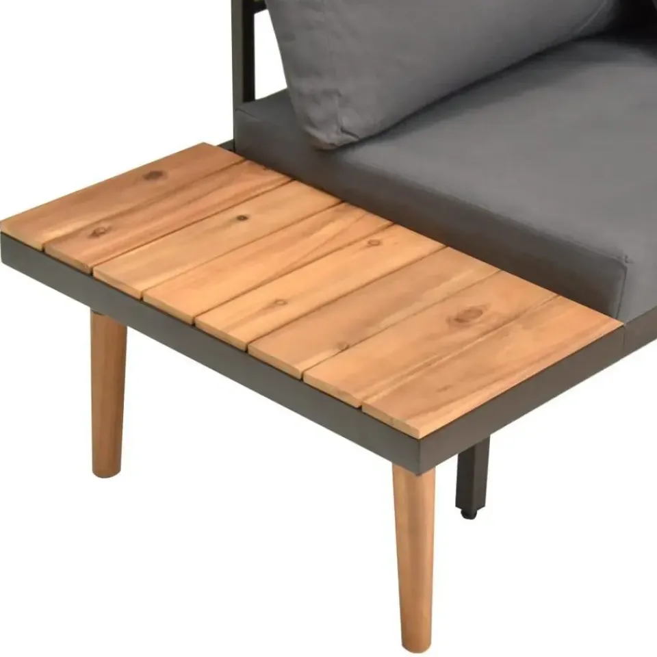 vidaXL - Tuinset - Grijs - Hout Outlet