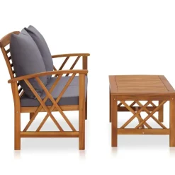 vidaXL - Tuinset - Grijs - Hout Online