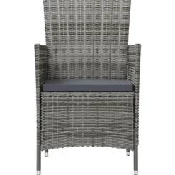 vidaXL - Tuinset - Grijs - Poly rattan - 3 stuks - Met kussens Online