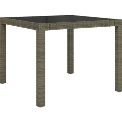 vidaXL - Tuinset - Grijs - Poly rattan - 3 stuks - Met kussens Online