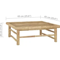 vidaXL - Tuinset - Wit - Bamboe - 4 stuks - Met kussens Sale