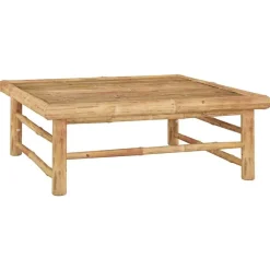 vidaXL - Tuinset - Wit - Bamboe - 4 stuks - Met kussens Sale