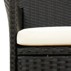 vidaXL - Tuinset - Zwart - Poly rattan - 7 stuks - Met kussens Best