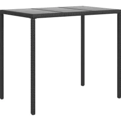 vidaXL - Tuinset - Zwart - Poly rattan - 6 stuks - Met kussens Discount