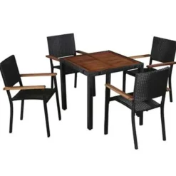 vidaXL - Tuinset - Zwart - Poly rattan Best