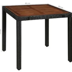 vidaXL - Tuinset - Zwart - Poly rattan Best