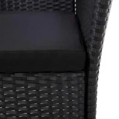 vidaXL - Tuinset - Zwart - Poly rattan - 150 cm tafellengte Sale