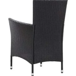 vidaXL - Tuinset - Zwart - Poly rattan - 150 cm tafellengte Sale