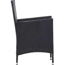 vidaXL - Tuinset - Zwart - Poly rattan - 150 cm tafellengte Sale