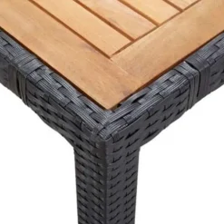 vidaXL - Tuinset - Zwart - Poly rattan - 150 cm tafellengte Sale