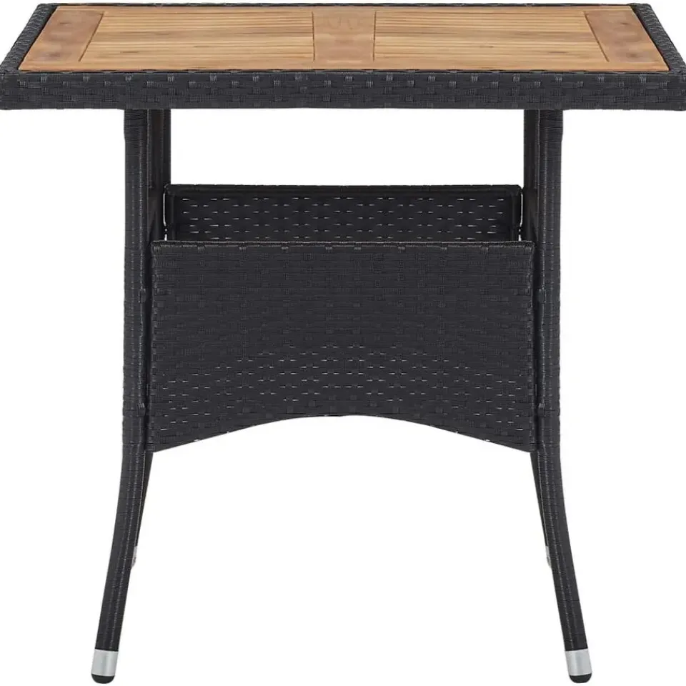 vidaXL - Tuinset - Zwart - Poly rattan Hot