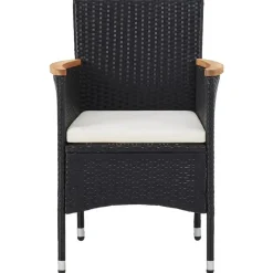 vidaXL - Tuinset - Zwart - Poly rattan Hot