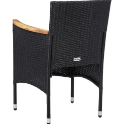 vidaXL - Tuinset - Zwart - Poly rattan Hot