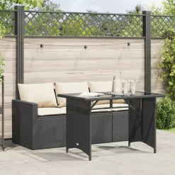vidaXL - Tuinset - Zwart - Poly rattan Sale