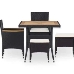 vidaXL - Tuinset - Zwart - Rattan Outlet