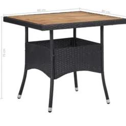 vidaXL - Tuinset - Zwart - Rattan Outlet